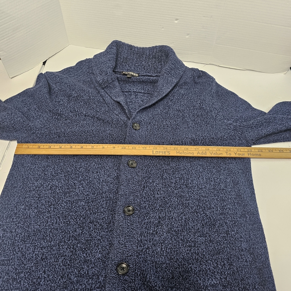 Express Men's Navy Cardigan Sweater - Picture 6 of 9